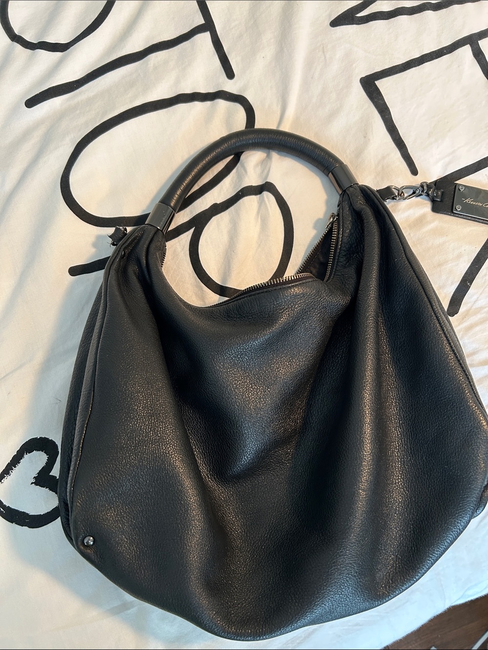 Kenneth Cole New York Black Women's Leather Hobo Bag